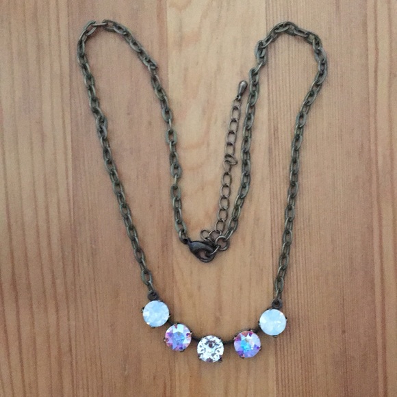 Aurora Borealis + Opal Crystal Necklace - Picture 5 of 16